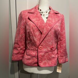 Bandolino Pink Floral Blazer